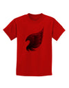 Cute Single Dark Angel Wing Black and Purple Childrens T-Shirt-Childrens T-Shirt-TooLoud-Red-X-Small-Davson Sales