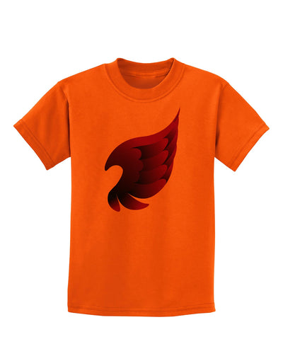 Cute Single Dark Angel Wing Black and Purple Childrens T-Shirt-Childrens T-Shirt-TooLoud-Orange-X-Small-Davson Sales