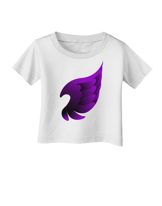 Cute Single Dark Angel Wing Black and Purple Infant T-Shirt-Infant T-Shirt-TooLoud-White-06-Months-Davson Sales