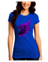 Cute Single Dark Angel Wing Black and Purple Juniors Crew Dark T-Shirt-T-Shirts Juniors Tops-TooLoud-Royal-Blue-Juniors Fitted Small-Davson Sales