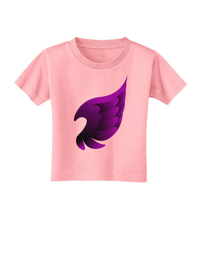 Cute Single Dark Angel Wing Black and Purple Toddler T-Shirt-Toddler T-Shirt-TooLoud-Candy-Pink-2T-Davson Sales