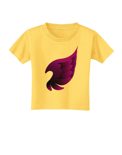 Cute Single Dark Angel Wing Black and Purple Toddler T-Shirt-Toddler T-Shirt-TooLoud-Yellow-2T-Davson Sales