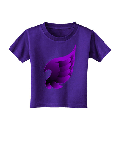 Cute Single Dark Angel Wing Black and Purple Toddler T-Shirt Dark-Toddler T-Shirt-TooLoud-Purple-2T-Davson Sales