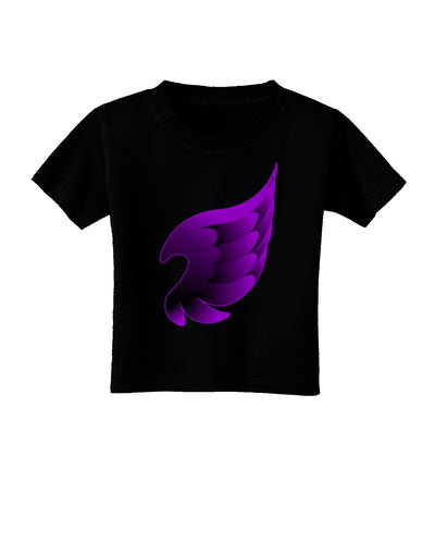 Cute Single Dark Angel Wing Black and Purple Toddler T-Shirt Dark-Toddler T-Shirt-TooLoud-Black-2T-Davson Sales