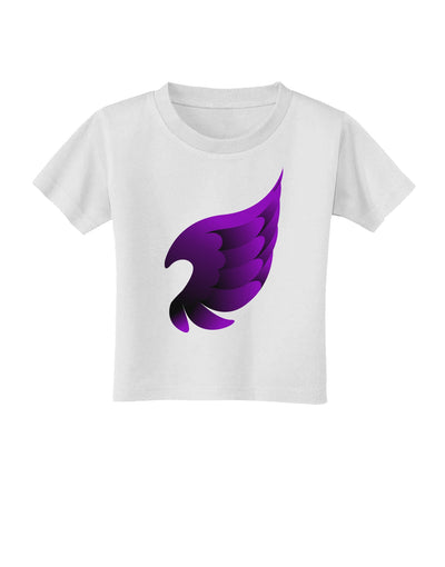 Cute Single Dark Angel Wing Black and Purple Toddler T-Shirt-Toddler T-Shirt-TooLoud-White-2T-Davson Sales