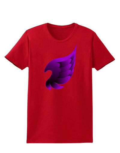 Cute Single Dark Angel Wing Black and Purple Womens Dark T-Shirt-TooLoud-Red-X-Small-Davson Sales