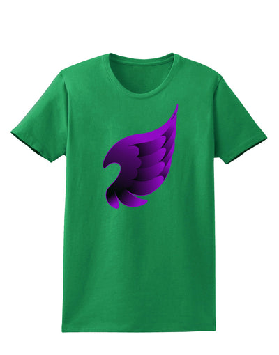 Cute Single Dark Angel Wing Black and Purple Womens Dark T-Shirt-TooLoud-Kelly-Green-X-Small-Davson Sales