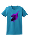 Cute Single Dark Angel Wing Black and Purple Womens Dark T-Shirt-TooLoud-Turquoise-X-Small-Davson Sales