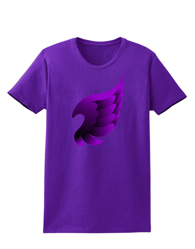 Cute Single Dark Angel Wing Black and Purple Womens Dark T-Shirt-TooLoud-Purple-X-Small-Davson Sales