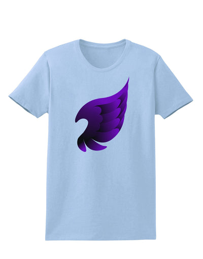 Cute Single Dark Angel Wing Black and Purple Womens T-Shirt-Womens T-Shirt-TooLoud-Light-Blue-X-Small-Davson Sales