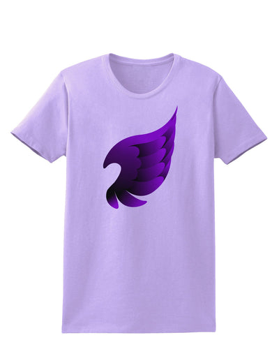 Cute Single Dark Angel Wing Black and Purple Womens T-Shirt-Womens T-Shirt-TooLoud-Lavender-X-Small-Davson Sales