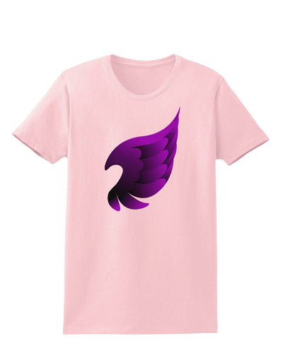 Cute Single Dark Angel Wing Black and Purple Womens T-Shirt-Womens T-Shirt-TooLoud-PalePink-X-Small-Davson Sales