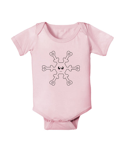 Cute Snowflake Christmas Baby Romper Bodysuit-Baby Romper-TooLoud-Light-Pink-06-Months-Davson Sales