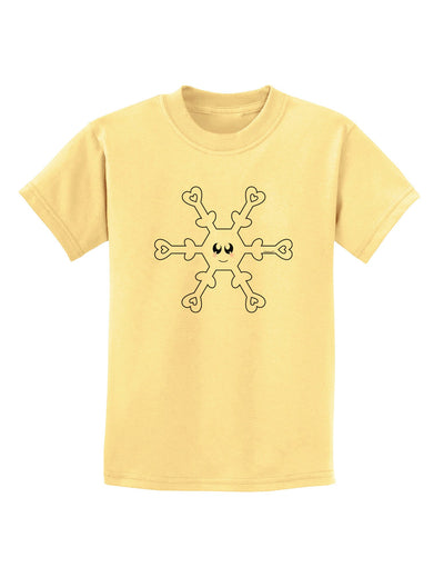 Cute Snowflake Christmas Childrens T-Shirt-Childrens T-Shirt-TooLoud-Daffodil-Yellow-X-Small-Davson Sales