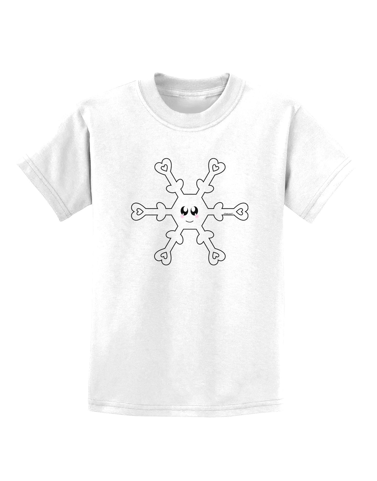 Cute Snowflake Christmas Childrens T-Shirt-Childrens T-Shirt-TooLoud-White-X-Small-Davson Sales