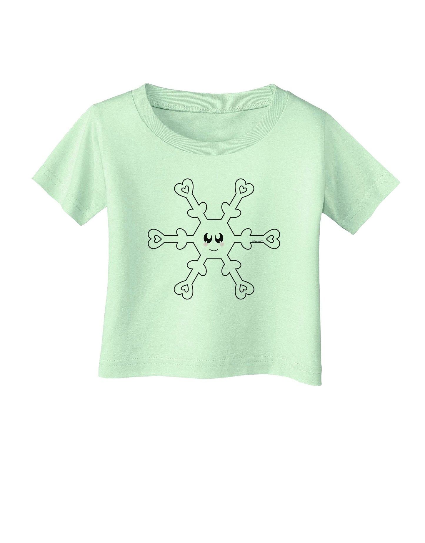 Cute Snowflake Christmas Infant T-Shirt-Infant T-Shirt-TooLoud-Light-Green-06-Months-Davson Sales