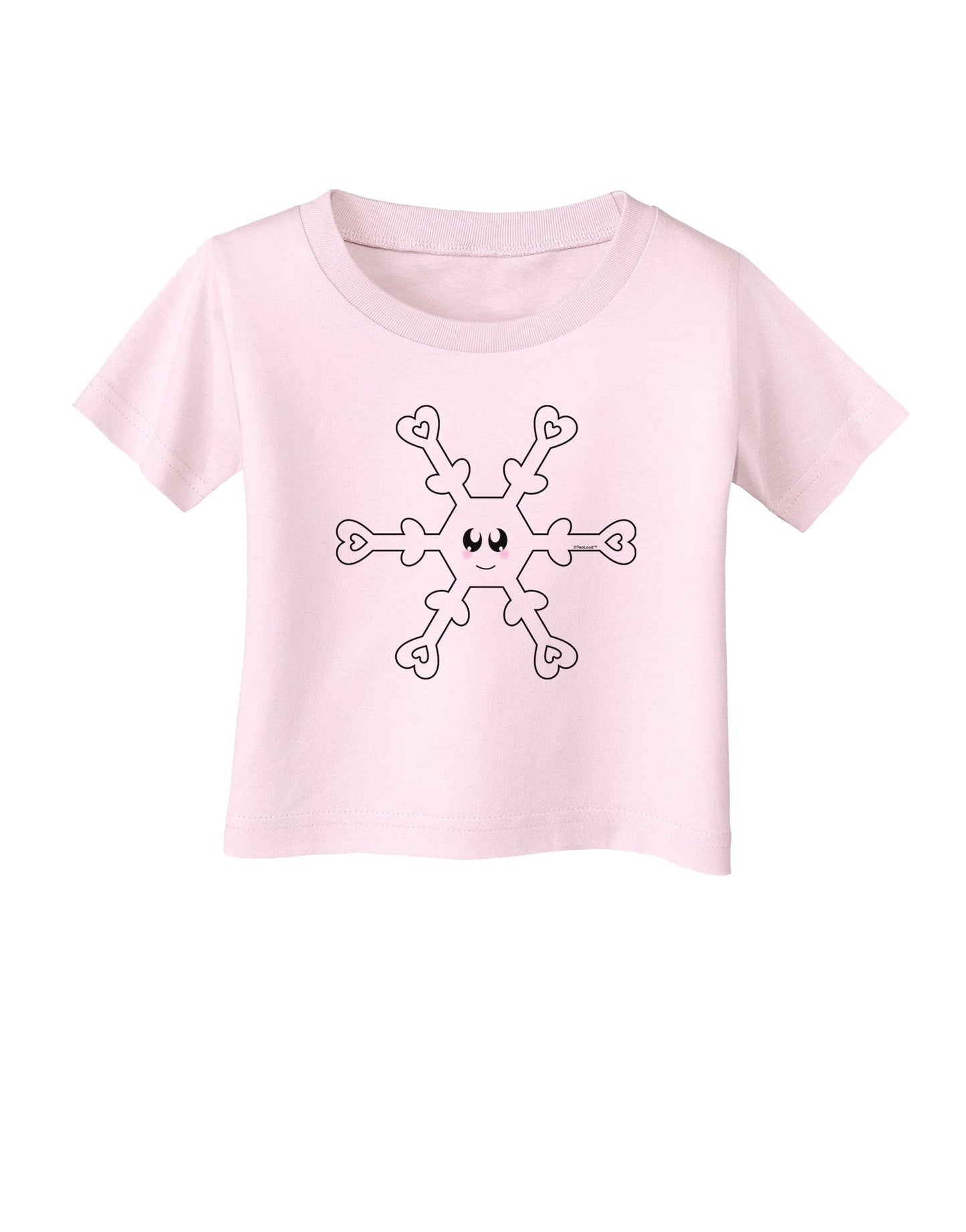 Cute Snowflake Christmas Infant T-Shirt-Infant T-Shirt-TooLoud-Light-Pink-06-Months-Davson Sales