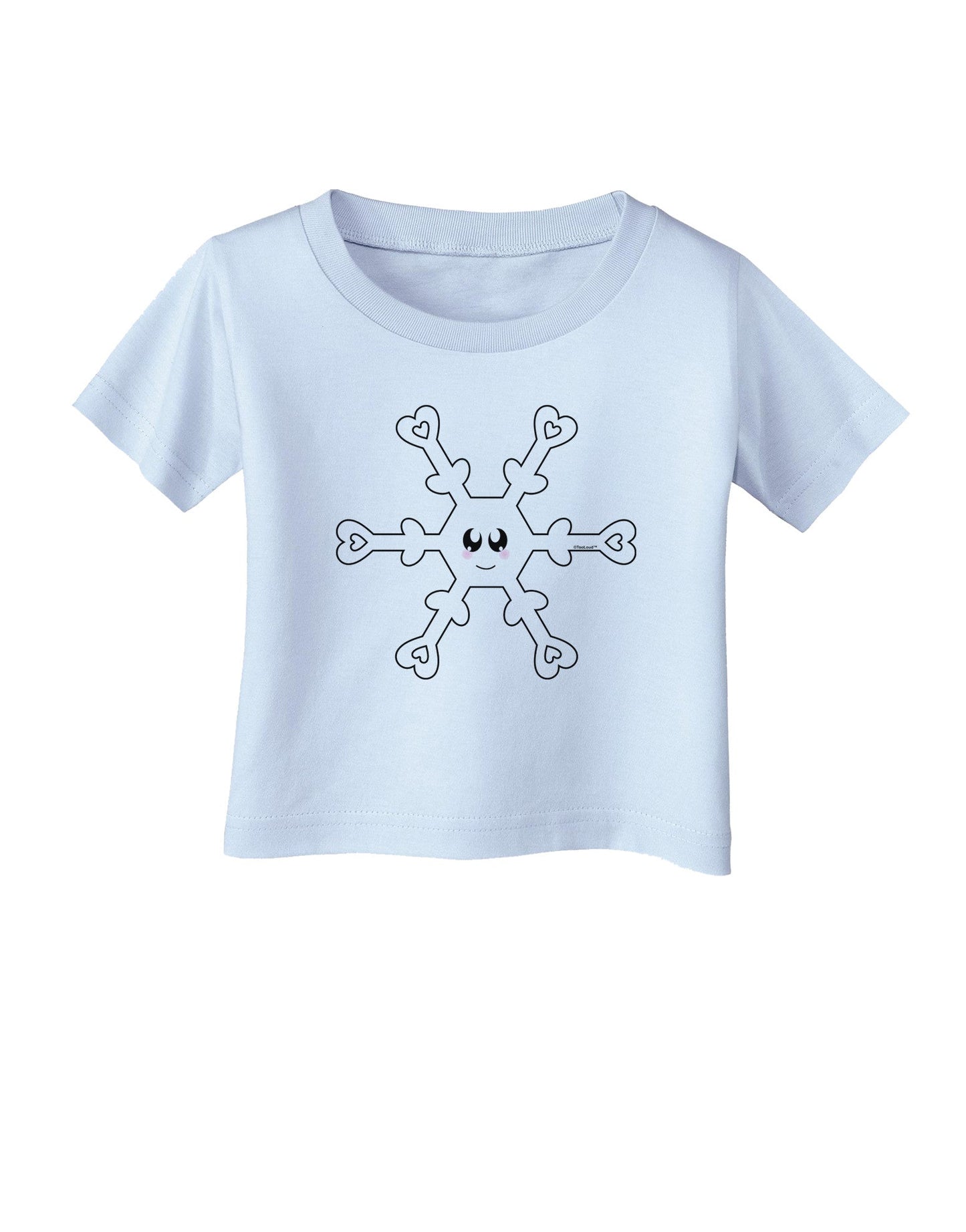 Cute Snowflake Christmas Infant T-Shirt-Infant T-Shirt-TooLoud-Light-Blue-06-Months-Davson Sales
