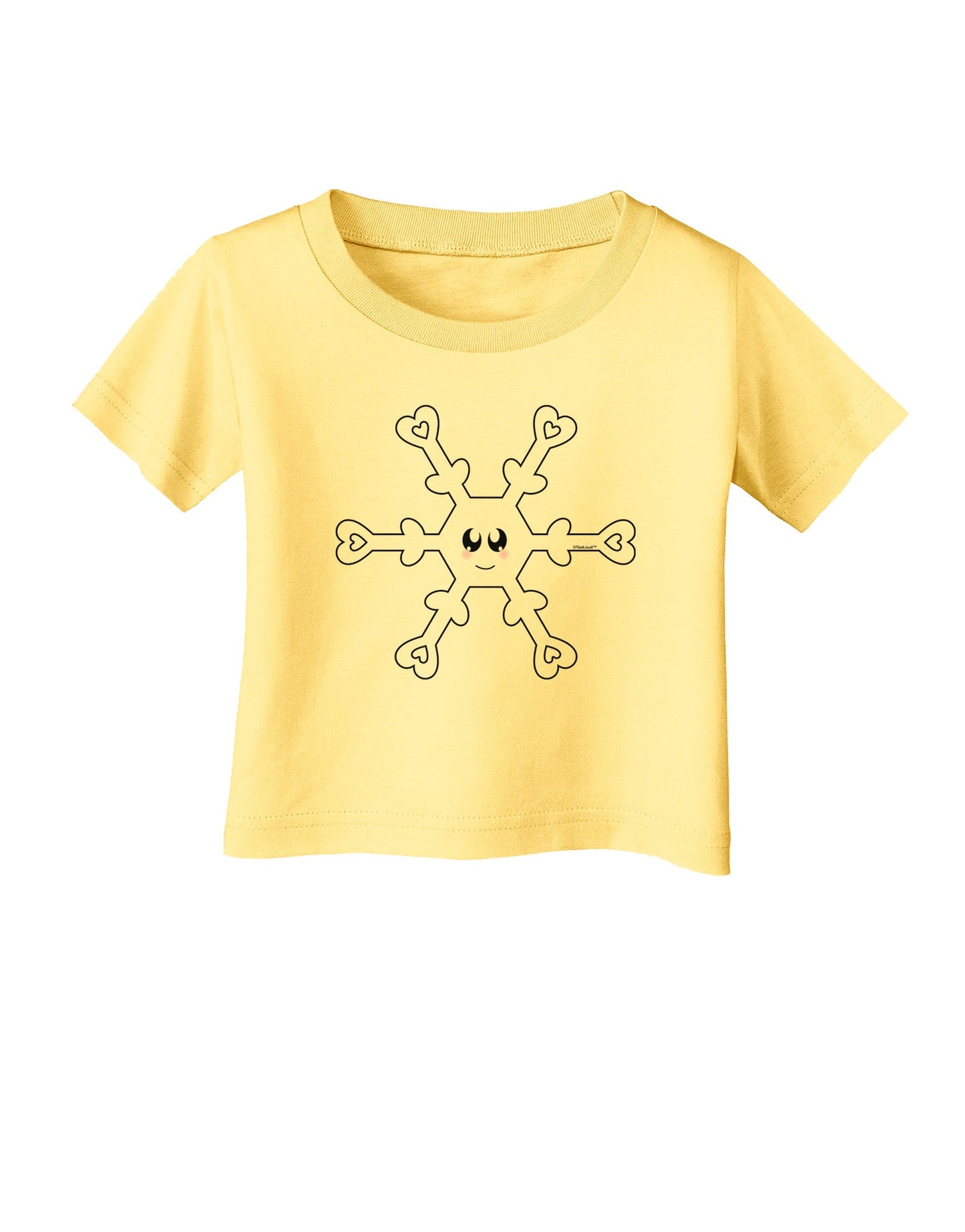 Cute Snowflake Christmas Infant T-Shirt-Infant T-Shirt-TooLoud-Daffodil-Yellow-06-Months-Davson Sales
