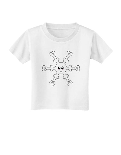 Cute Snowflake Christmas Toddler T-Shirt-Toddler T-Shirt-TooLoud-White-2T-Davson Sales