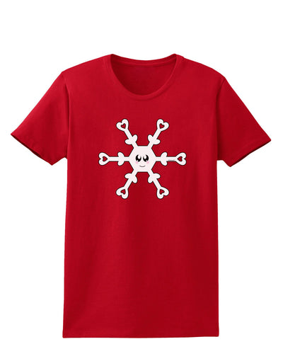 Cute Snowflake Christmas Womens Dark T-Shirt-TooLoud-Red-X-Small-Davson Sales