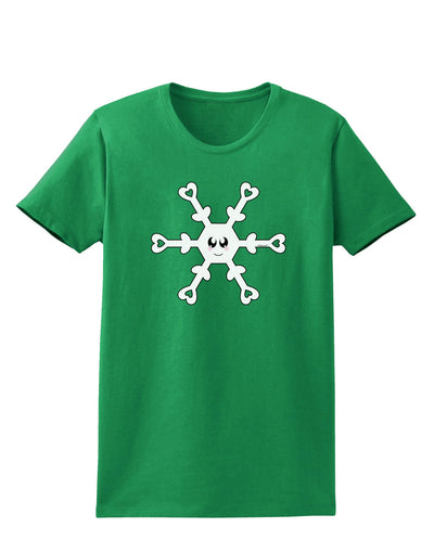 Cute Snowflake Christmas Womens Dark T-Shirt-TooLoud-Kelly-Green-X-Small-Davson Sales