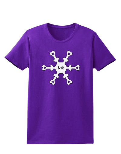 Cute Snowflake Christmas Womens Dark T-Shirt-TooLoud-Purple-X-Small-Davson Sales