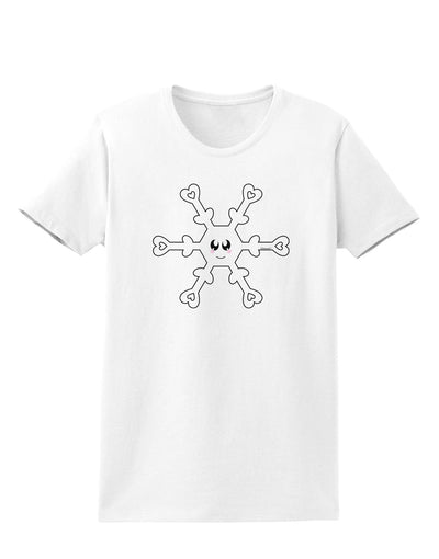 Cute Snowflake Christmas Womens T-Shirt-Womens T-Shirt-TooLoud-White-X-Small-Davson Sales