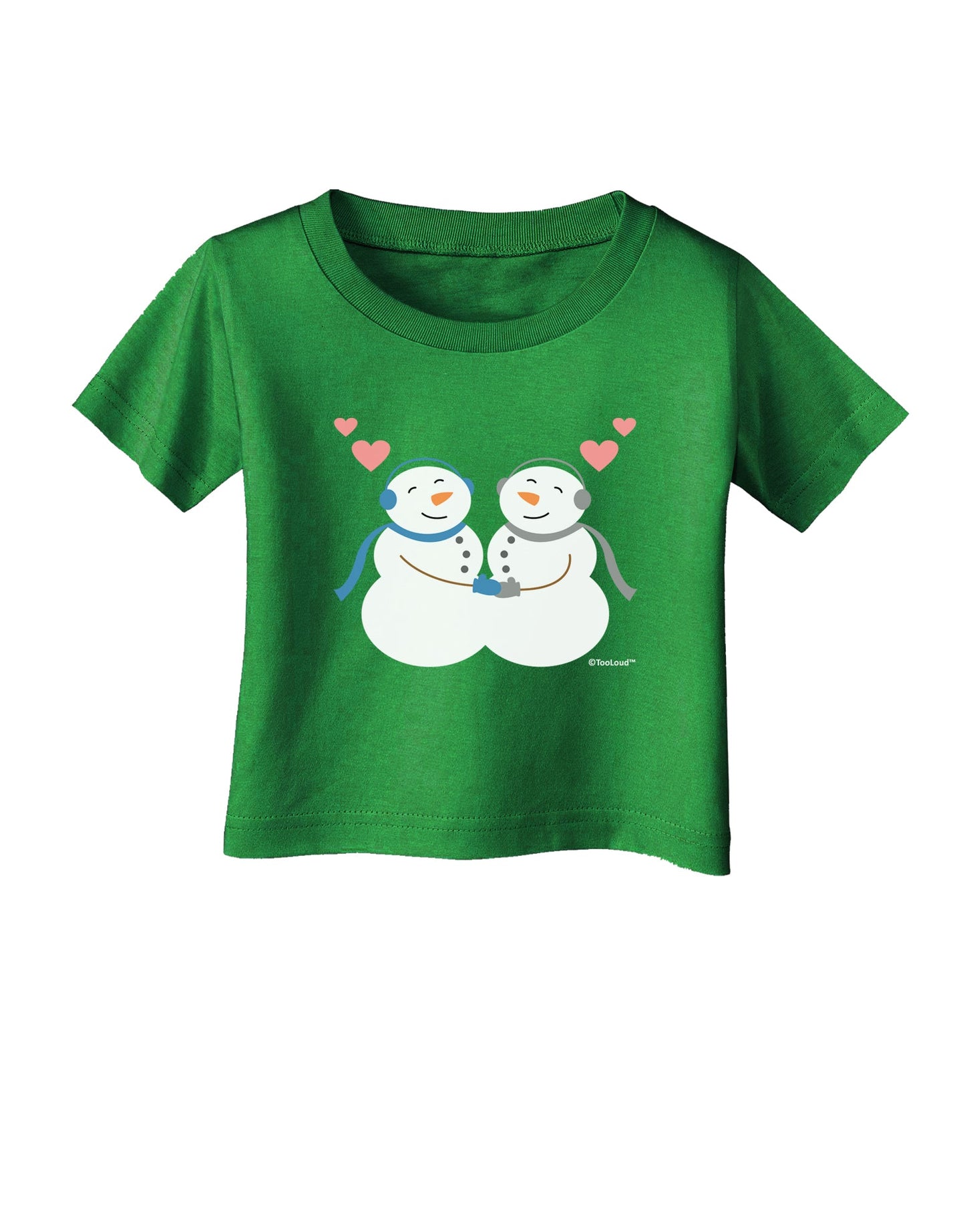 Cute Snowman Couple Infant T-Shirt Dark by TooLoud-Infant T-Shirt-TooLoud-Royal-Blue-06-Months-Davson Sales