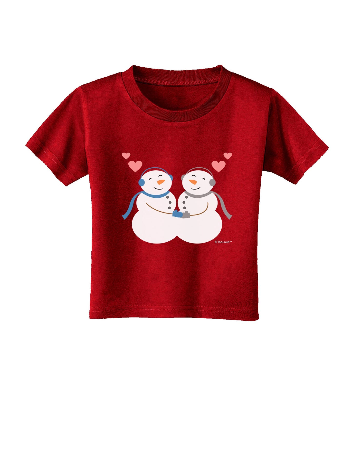 Cute Snowman Couple Toddler T-Shirt Dark by TooLoud-Toddler T-Shirt-TooLoud-Clover-Green-2T-Davson Sales