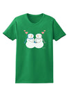 Cute Snowman Couple Womens Dark T-Shirt by TooLoud-Womens T-Shirt-TooLoud-Kelly-Green-X-Small-Davson Sales