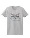 Cute Snowman Couple Womens T-Shirt by TooLoud-Womens T-Shirt-TooLoud-AshGray-X-Small-Davson Sales