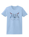 Cute Snowman Couple Womens T-Shirt by TooLoud-Womens T-Shirt-TooLoud-Light-Blue-X-Small-Davson Sales