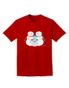 Cute Snowman Family with Boy Adult Dark T-Shirt by TooLoud-Mens T-Shirt-TooLoud-Red-Small-Davson Sales