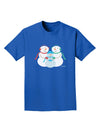 Cute Snowman Family with Boy Adult Dark T-Shirt by TooLoud-Mens T-Shirt-TooLoud-Royal-Blue-Small-Davson Sales