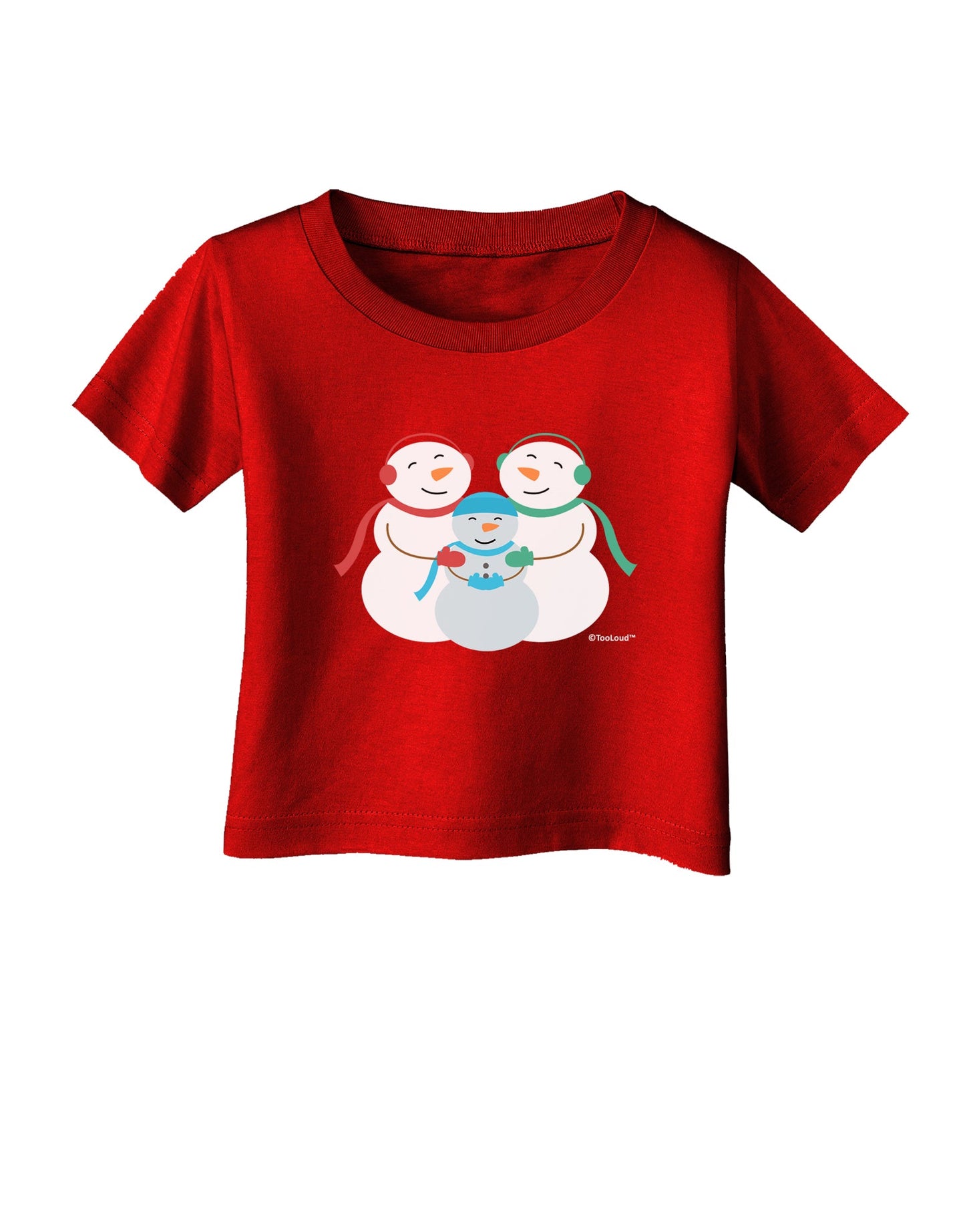 Cute Snowman Family with Boy Infant T-Shirt Dark by TooLoud-Infant T-Shirt-TooLoud-Clover-Green-06-Months-Davson Sales