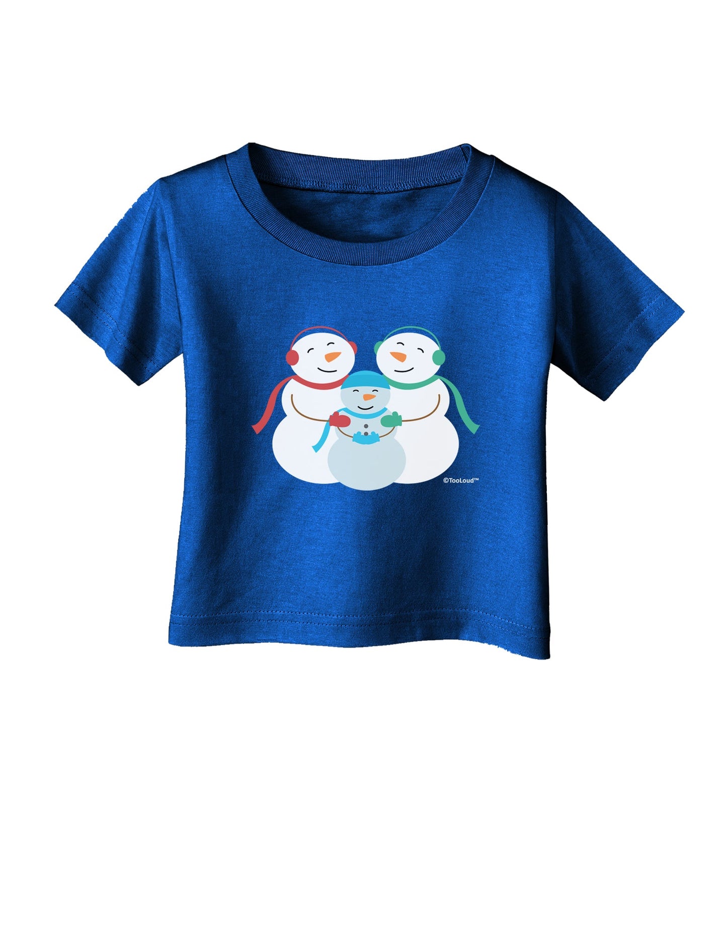 Cute Snowman Family with Boy Infant T-Shirt Dark by TooLoud-Infant T-Shirt-TooLoud-Red-06-Months-Davson Sales