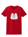 Cute Snowman Family with Boy Womens Dark T-Shirt by TooLoud-Womens T-Shirt-TooLoud-Red-X-Small-Davson Sales