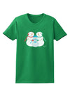 Cute Snowman Family with Boy Womens Dark T-Shirt by TooLoud-Womens T-Shirt-TooLoud-Kelly-Green-X-Small-Davson Sales