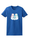 Cute Snowman Family with Boy Womens Dark T-Shirt by TooLoud-Womens T-Shirt-TooLoud-Royal-Blue-X-Small-Davson Sales