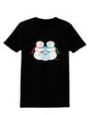 Cute Snowman Family with Boy Womens Dark T-Shirt by TooLoud-Womens T-Shirt-TooLoud-Black-X-Small-Davson Sales