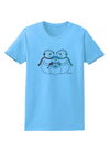 Cute Snowman Family with Boy Womens T-Shirt by TooLoud-Womens T-Shirt-TooLoud-Aquatic-Blue-X-Small-Davson Sales