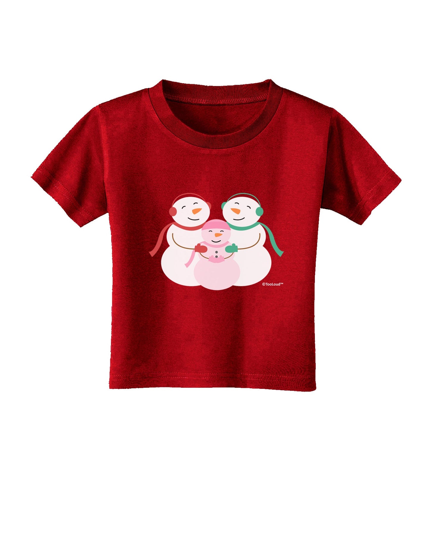 Cute Snowman Family with Girl Toddler T-Shirt Dark by TooLoud-Toddler T-Shirt-TooLoud-Clover-Green-2T-Davson Sales