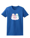 Cute Snowman Family with Girl Womens Dark T-Shirt by TooLoud-Womens T-Shirt-TooLoud-Royal-Blue-X-Small-Davson Sales