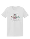 Cute Snowman Family with Girl Womens T-Shirt by TooLoud-Womens T-Shirt-TooLoud-White-X-Small-Davson Sales