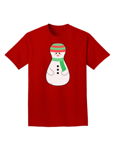 Cute Snowman Matryoshka Nesting Doll - Christmas Adult Dark T-Shirt-Mens T-Shirt-TooLoud-Red-Small-Davson Sales