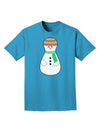 Cute Snowman Matryoshka Nesting Doll - Christmas Adult Dark T-Shirt-Mens T-Shirt-TooLoud-Turquoise-Small-Davson Sales