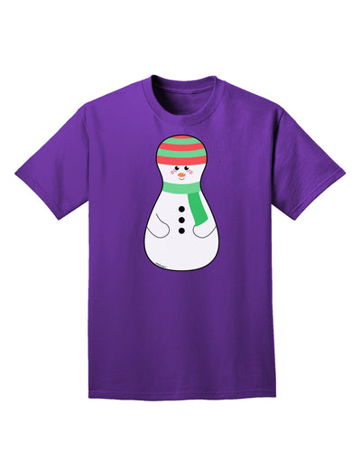 Cute Snowman Matryoshka Nesting Doll - Christmas Adult Dark T-Shirt-Mens T-Shirt-TooLoud-Purple-Small-Davson Sales