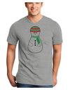 Cute Snowman Matryoshka Nesting Doll - Christmas Adult V-Neck T-shirt-Mens V-Neck T-Shirt-TooLoud-HeatherGray-Small-Davson Sales