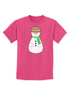 Cute Snowman Matryoshka Nesting Doll - Christmas Childrens Dark T-Shirt-Childrens T-Shirt-TooLoud-Sangria-X-Small-Davson Sales